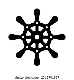 ship steering wheel icon vector