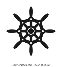  ship steering wheel icon vector illustration