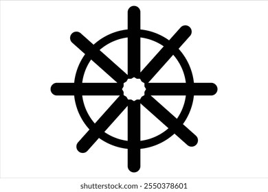 Ship steering wheel a icon vector design