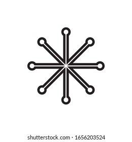 Vector de diseño del logotipo del volante de dirección del buque