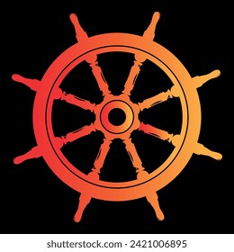 icono del vector de diseño del logotipo del volante de dirección