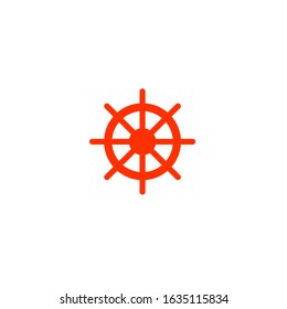 ship steering wheel logo modern sign template