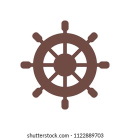 ship steering wheel vector drawing