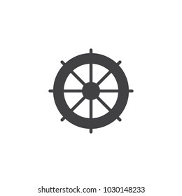 Ship steering wheel vector icon. filled flat sign for mobile concept and web design. Rudder simple solid icon. Symbol, logo illustration. Pixel perfect vector graphics