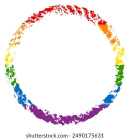 Ship stowage circle rainbow stamp