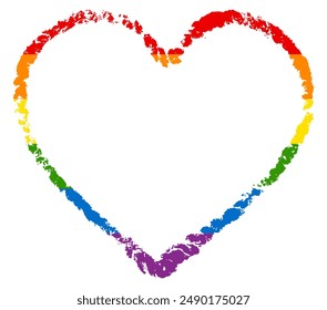 Ship stowage heart rainbow stamp