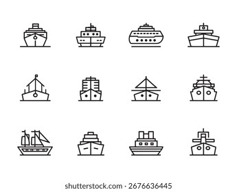 Schiff stylische maritime Vektorsymbol Design
