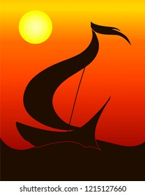 ship sunset sunrise