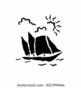 Logotipo de símbolo de envío. Ilustración vectorial.