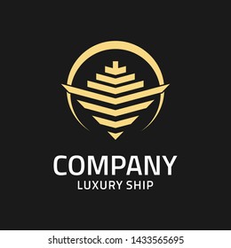 Ship symbols with abstract logo