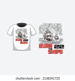 Ship T shirt Design Template