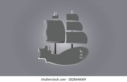 ship tanker shipping logo vector