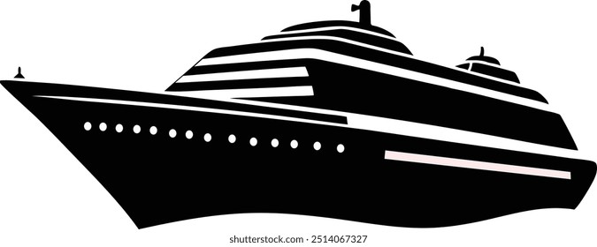 ship this is a editable eps file vector silhouette illustration