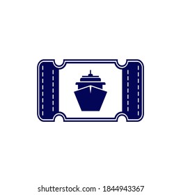 Ship Ticket icon design logo vector template, Icon Symbol, Creative design concept