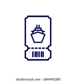 Ship Ticket icon design logo vector template, Icon Symbol, Creative design concept