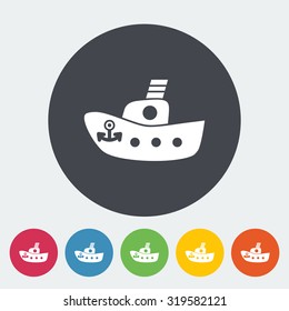Ship toy icon. Flat vector related icon for web and mobile applications. It can be used as - logo, pictogram, icon, infographic element. Vector Illustration.