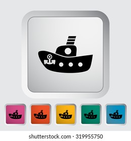 Ship toy icon. Flat vector related icon for web and mobile applications. It can be used as - logo, pictogram, icon, infographic element. Vector Illustration.