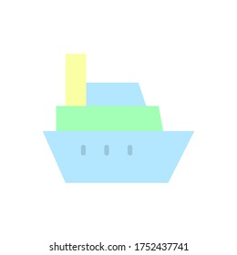 Ship, toy icon. Simple color vector elements of kindergarten icons for ui and ux, website or mobile application