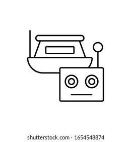 Ship, toy icon. Simple line, outline vector elements of plaything icons for ui and ux, website or mobile application