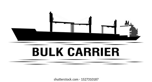 Ship Transport Bulk Carrier Icon Vector