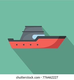 Ship transport icon. Flat illustration of ship transport vector icon for web
