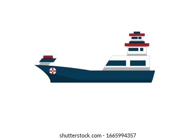 Ilustración vectorial de objetos de transporte de envío