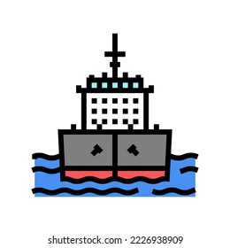 ship transport vehicle color icon vector. ship transport vehicle sign. isolated symbol illustration