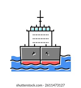 ship transport vehicle color icon vector. ship transport vehicle sign. isolated symbol illustration