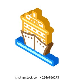 ship transport vehicle isometric icon vector. ship transport vehicle sign. isolated symbol illustration