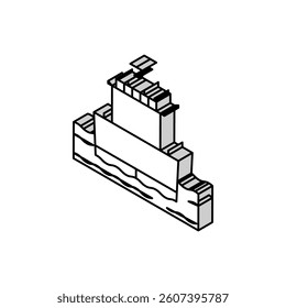 ship transport vehicle isometric icon vector. ship transport vehicle sign. isolated symbol illustration