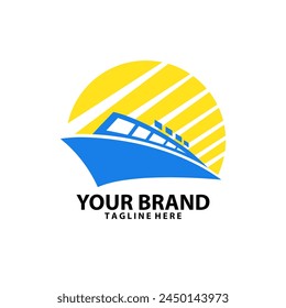 ship transportation logo design vector