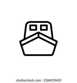 Ship Transportation With Outline Icon Vector 