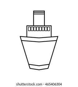 ship transportation vehicle travel icon. Isolated and flat illustration. Vector graphic