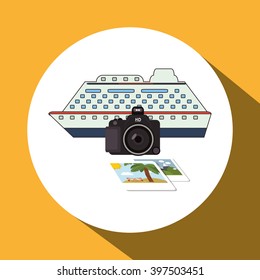 ship and travel icon design