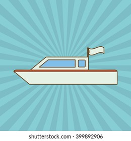 ship and travel icon design