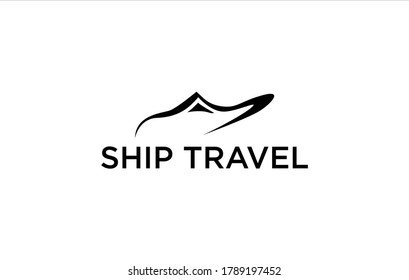 Ship Travel Logo Vector Symbol Transportation