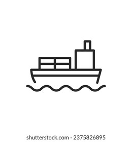 Barco, viaje, transporte. Icono de vector simple.