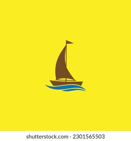 ship travel vector logo design