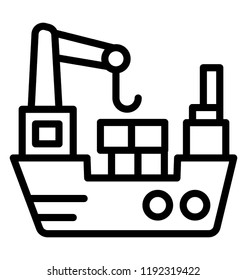 Ship used for logistics purposes, cargo ship