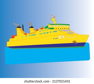 Ship vector clip art illustration