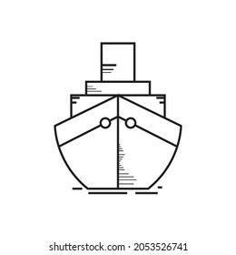 Ship vector design colorful, the design can be used for logo, ide, web, collection,and etc