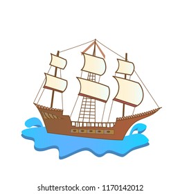 Set Broken Pirate Ship Stock Vector (Royalty Free) 401613130