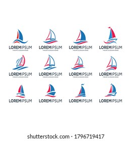 ship vector design inspiration set