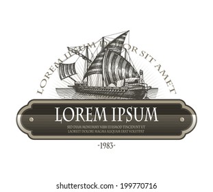 Ship. Vector format