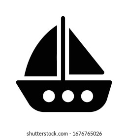 ship vector glyph flat icon 