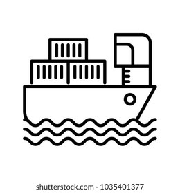 Ship vector icon