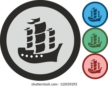 Ship, vector, icon