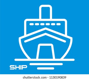SHIP VECTOR ICON 