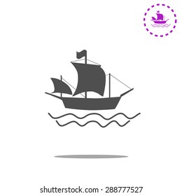 Ship vector icon
