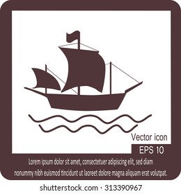 Ship vector icon